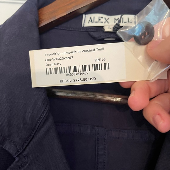 Alex Mill Expedition Jumpsuit in washed twill, deep navy - Picture 4 of 5